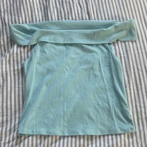 Old Navy Off-Shoulder Ribbed Top - Aqua
